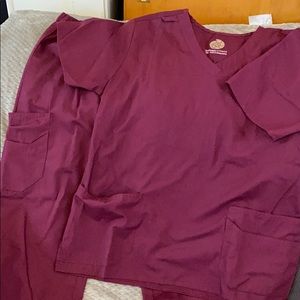 Maroon scrubs